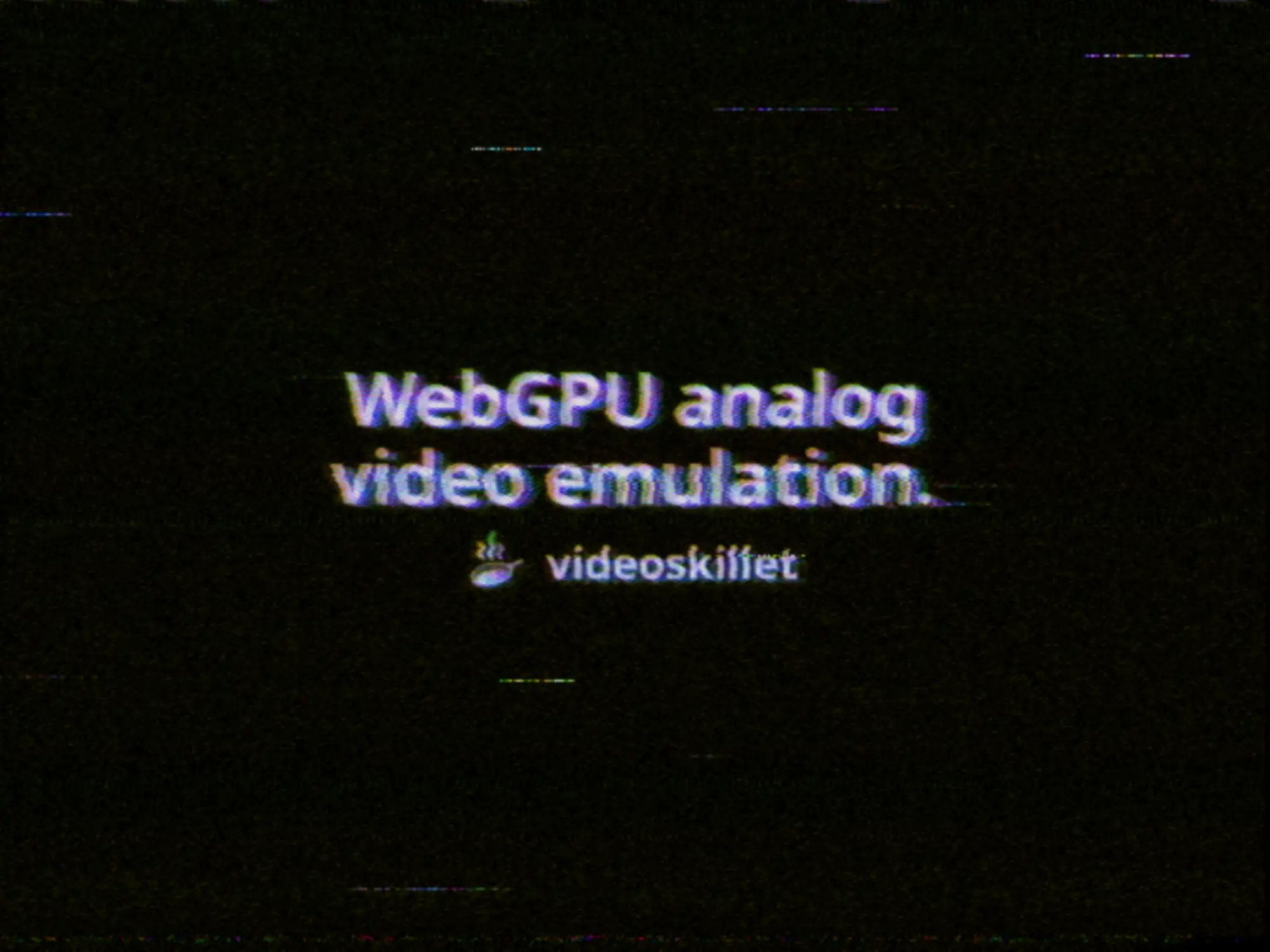 WebGPU analog video emulation.